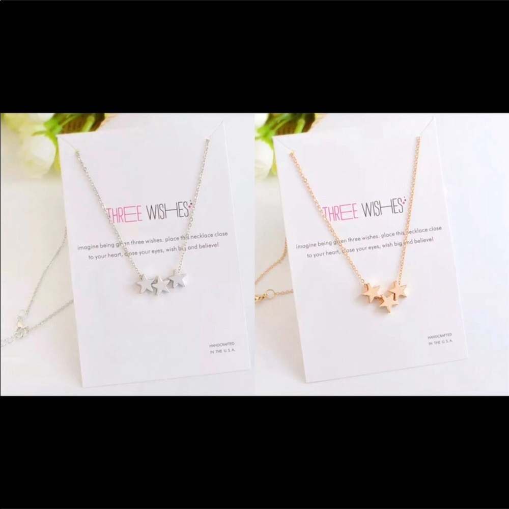 Dainty Gold or Silver Star Charm Pendant Necklace